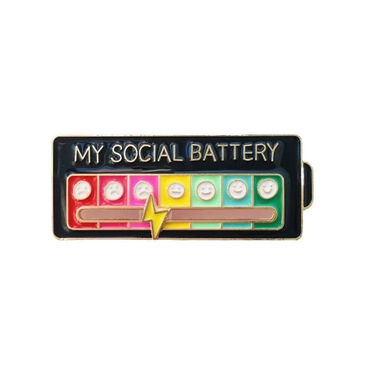 2025 SOCIAL BATTERY STATUS BROOCH