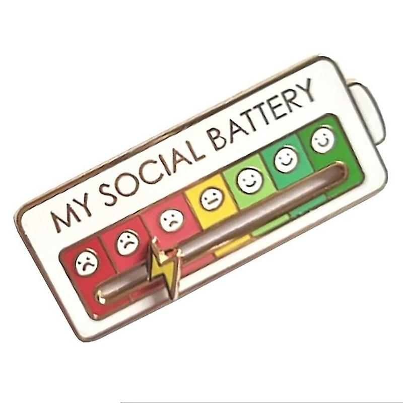 2025 SOCIAL BATTERY STATUS BROOCH