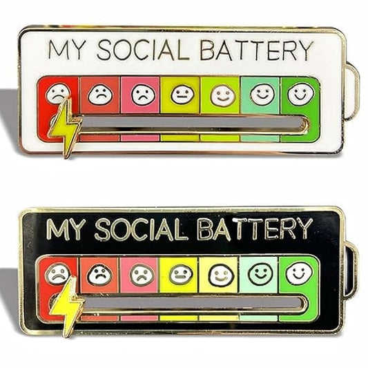 2025 SOCIAL BATTERY STATUS BROOCH